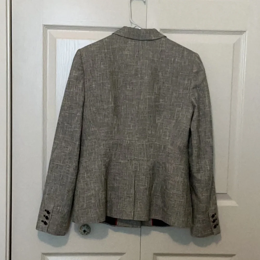 Tommy Hilfiger Women's Classic Blue/Beige Tweed Blazer